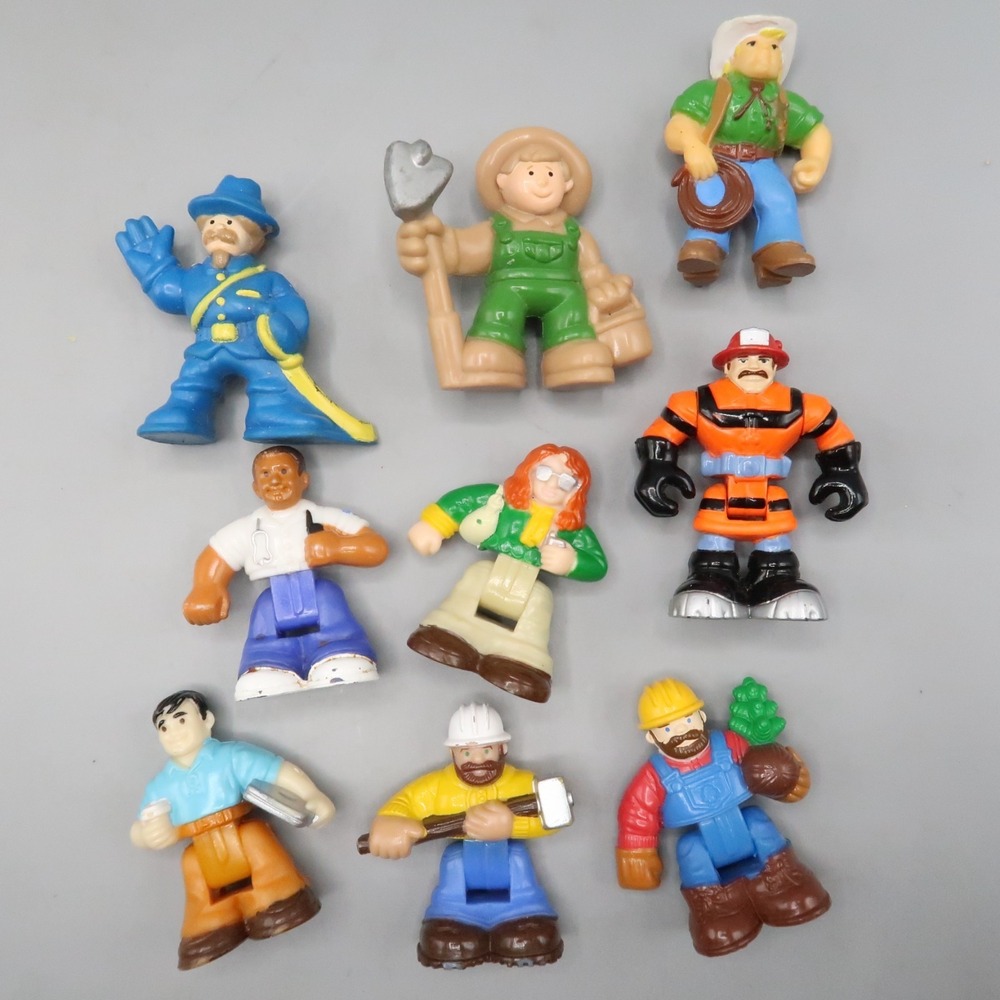 Lot of 9 Fisher Price GeoTrax Figures People Replacement Parts all Different